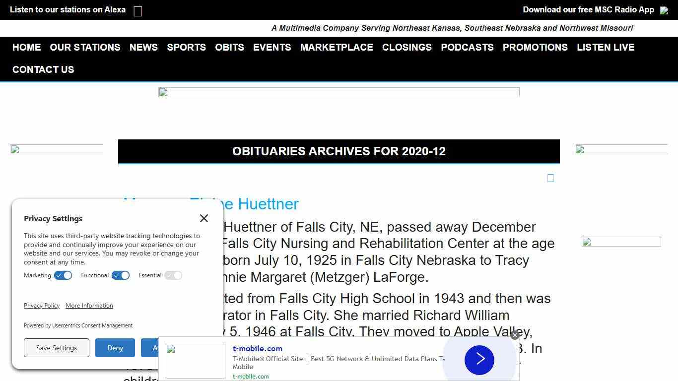 Obituaries - MSC News